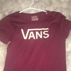 Maroon vans tshirt size xs